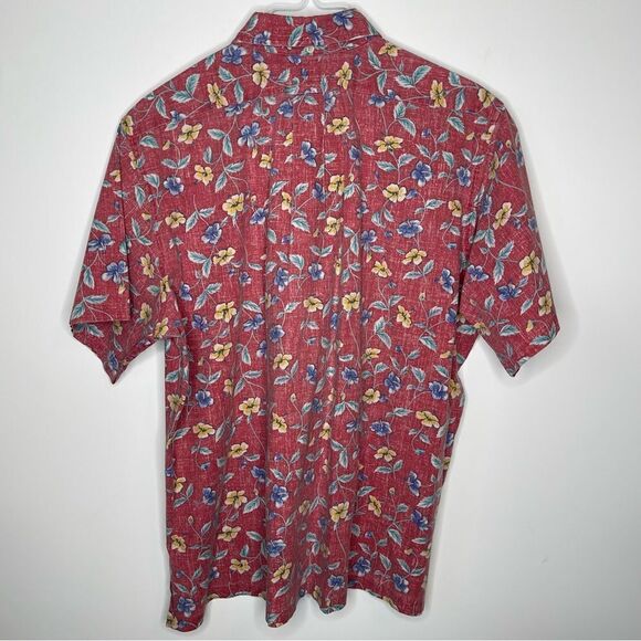 Reyn Spooner Commemorative Classic Red Coral Hibiscus Print SS Shirt Size XL - Picture 4 of 6